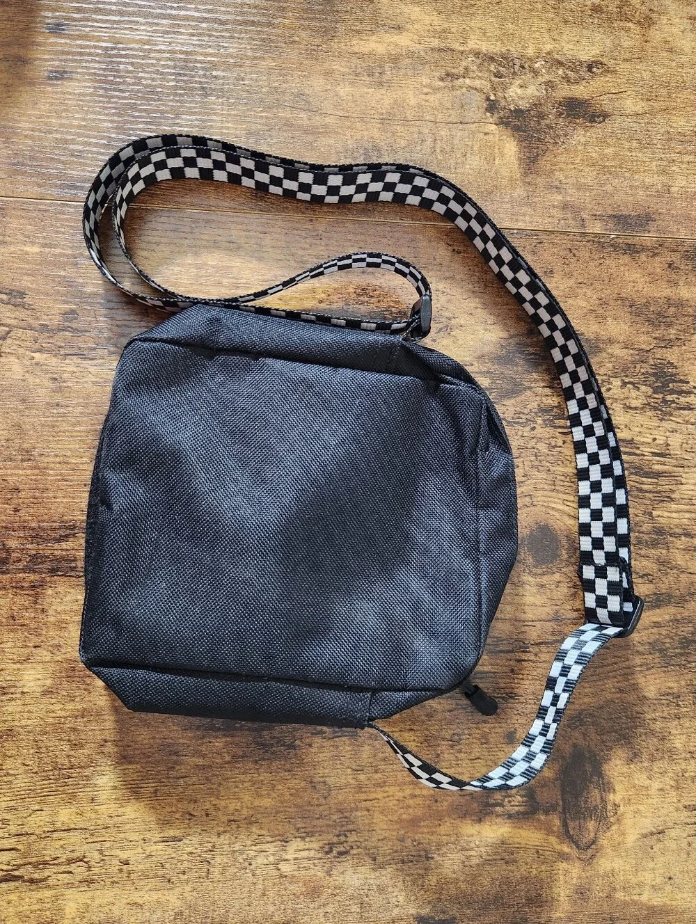 Crossbody Bag with Checker Strap